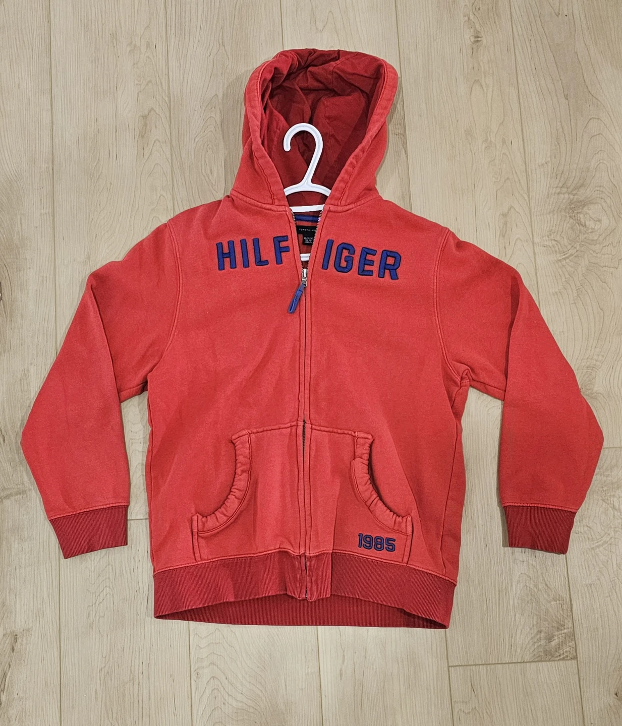 Tommy Hilfiger Red Zip-Up Hoodie