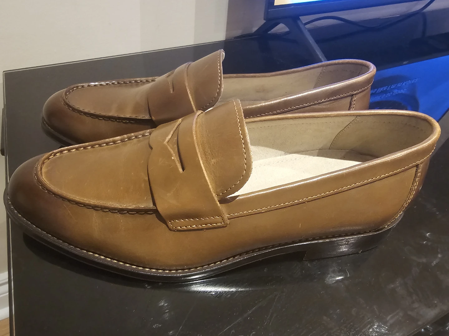 Banana Republic Brown Leather Penny Loafers