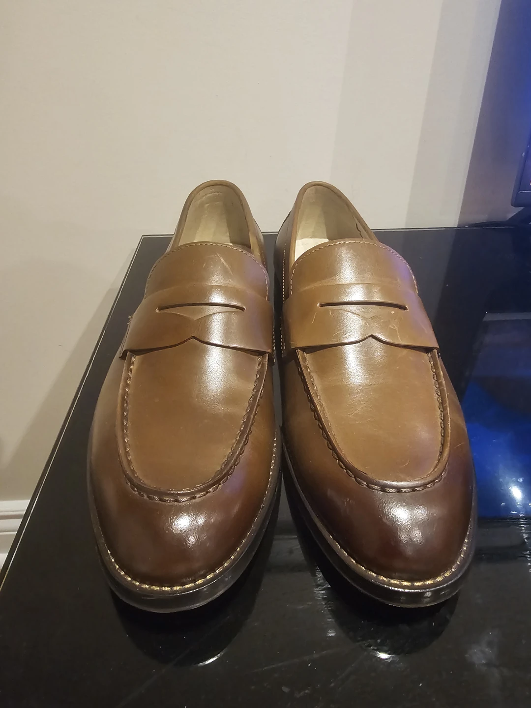 Banana Republic Brown Leather Penny Loafers - photo 3