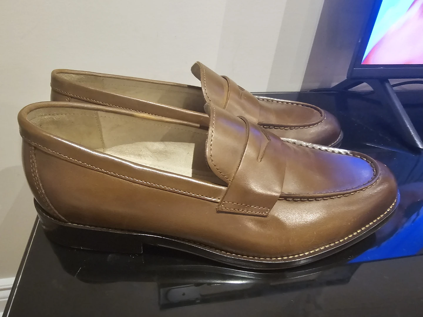 Banana Republic Brown Leather Penny Loafers - photo 4