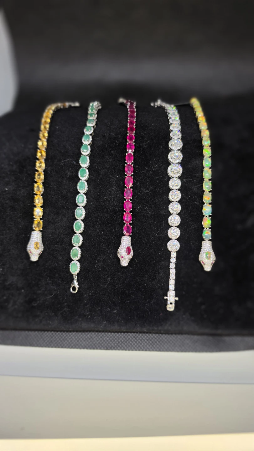 Assorted Gemstone Snake Bracelets - photo 2