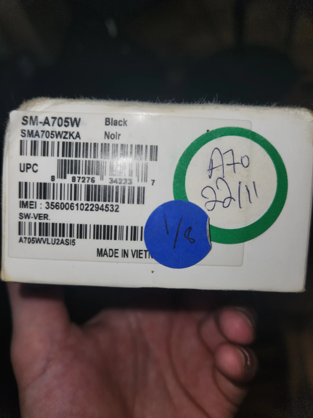 Samsung Galaxy A70 Smartphone - Black BOX ONLY - photo 3