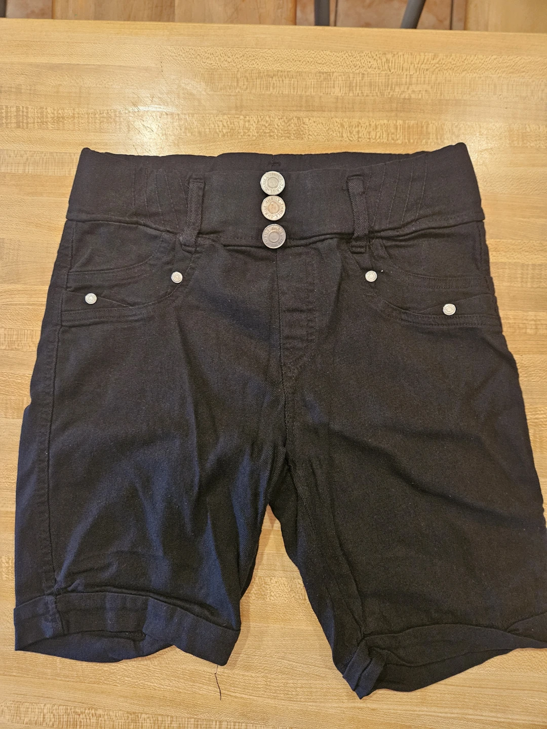 Thrill Black Denim Shorts Girls Size L
