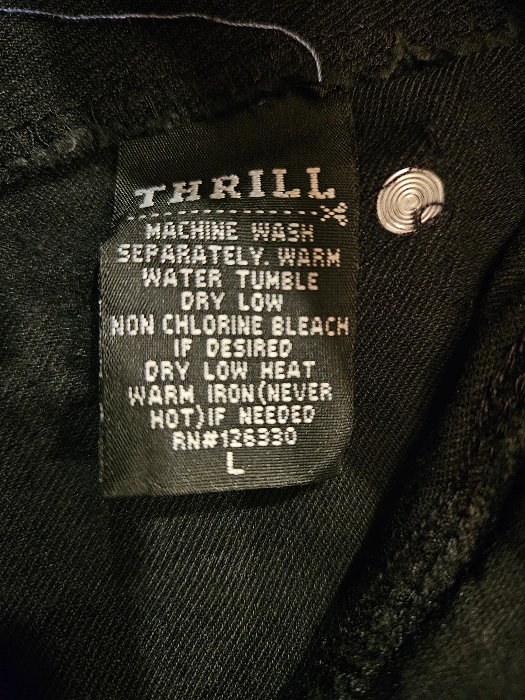 Thrill Black Denim Shorts Girls Size L - photo 4
