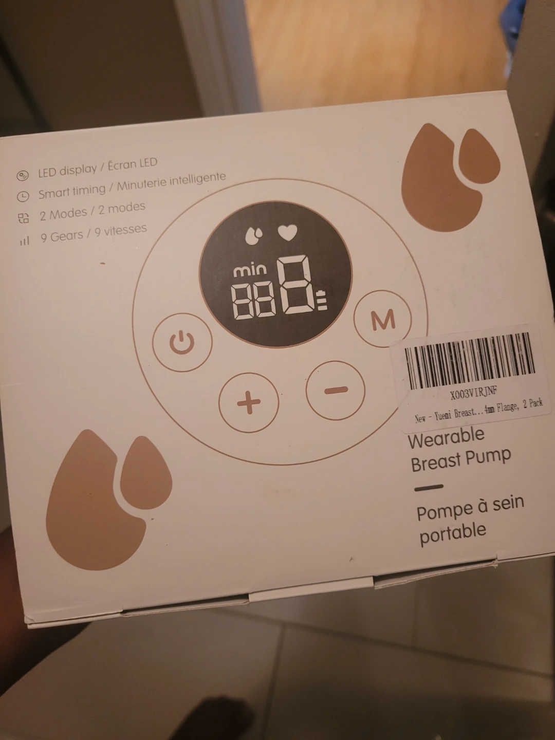 Wearable Breast Pump with LED Display