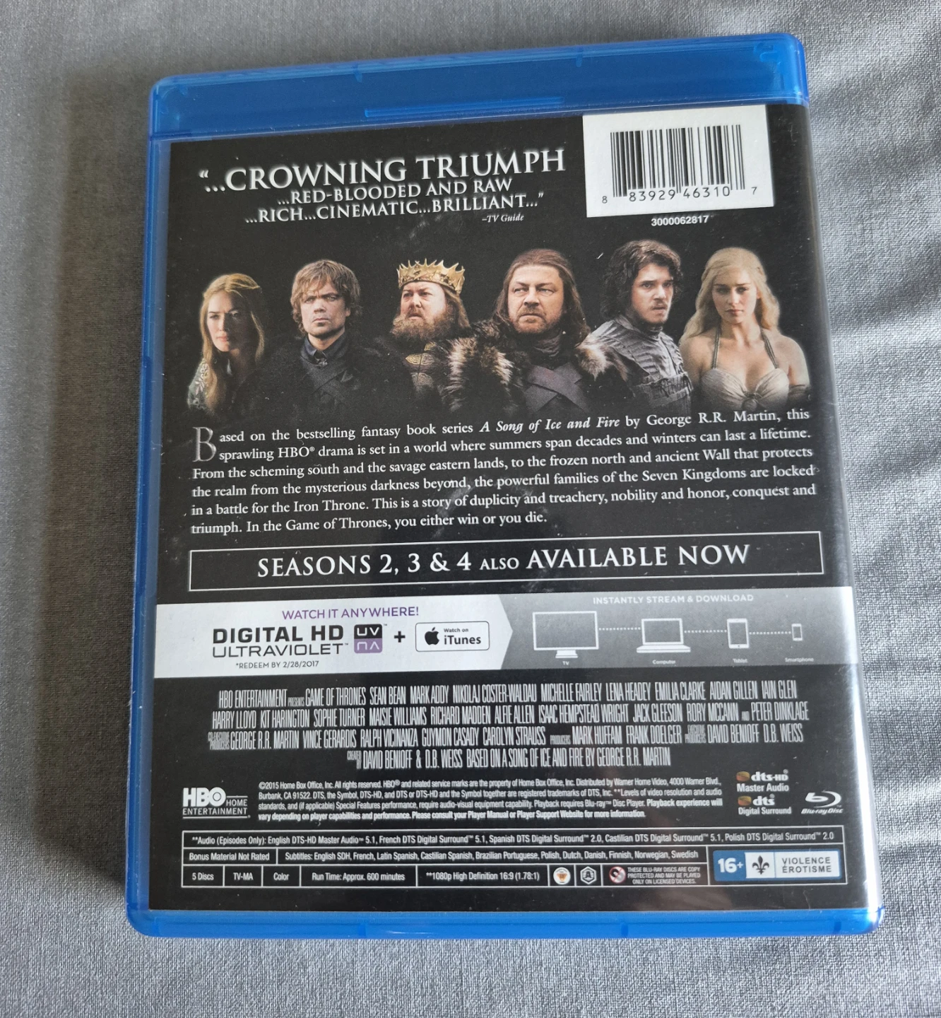 Game of Thrones Season 1 Blu-Ray - photo 2