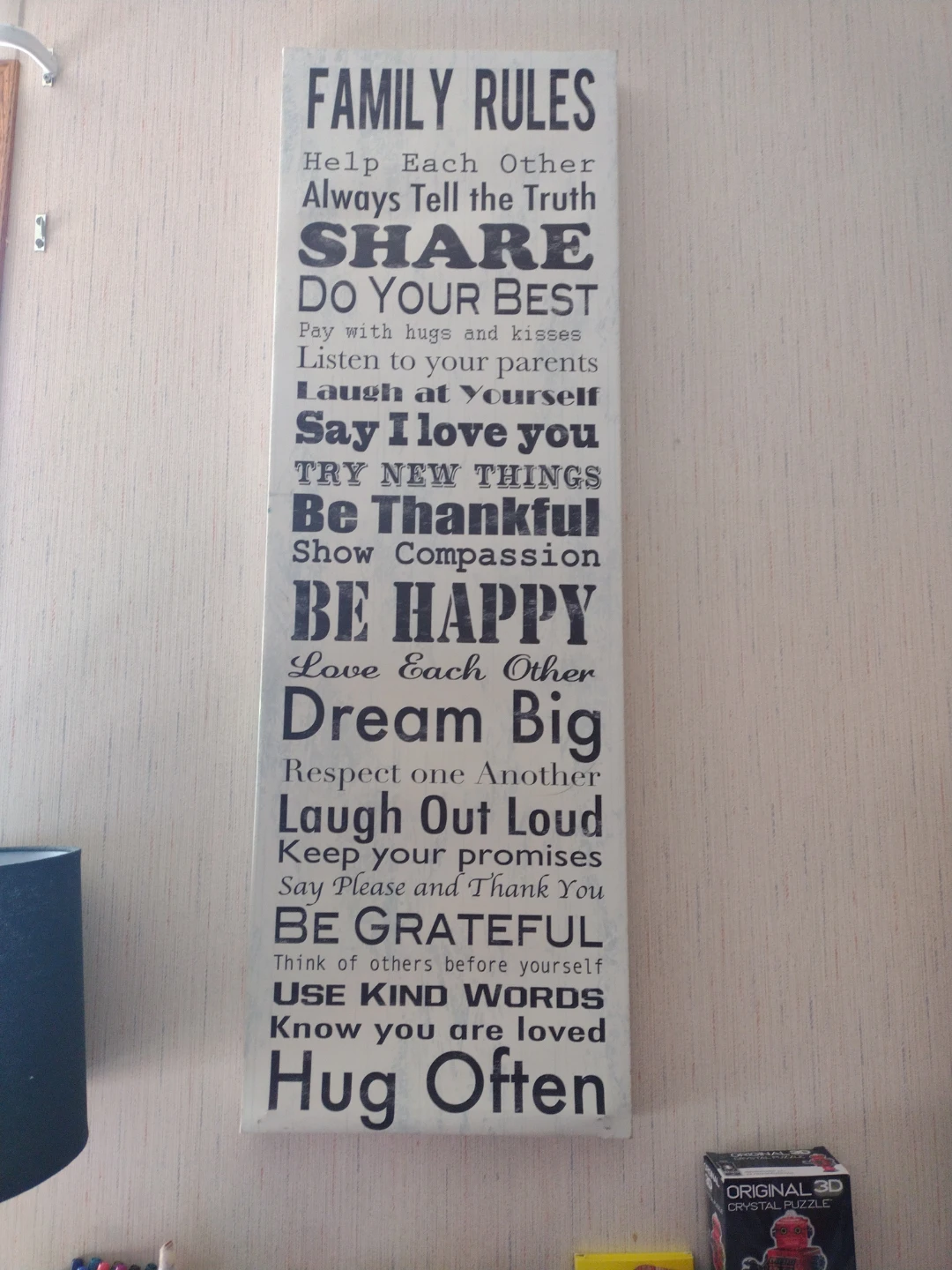 Family Rules Wall Art