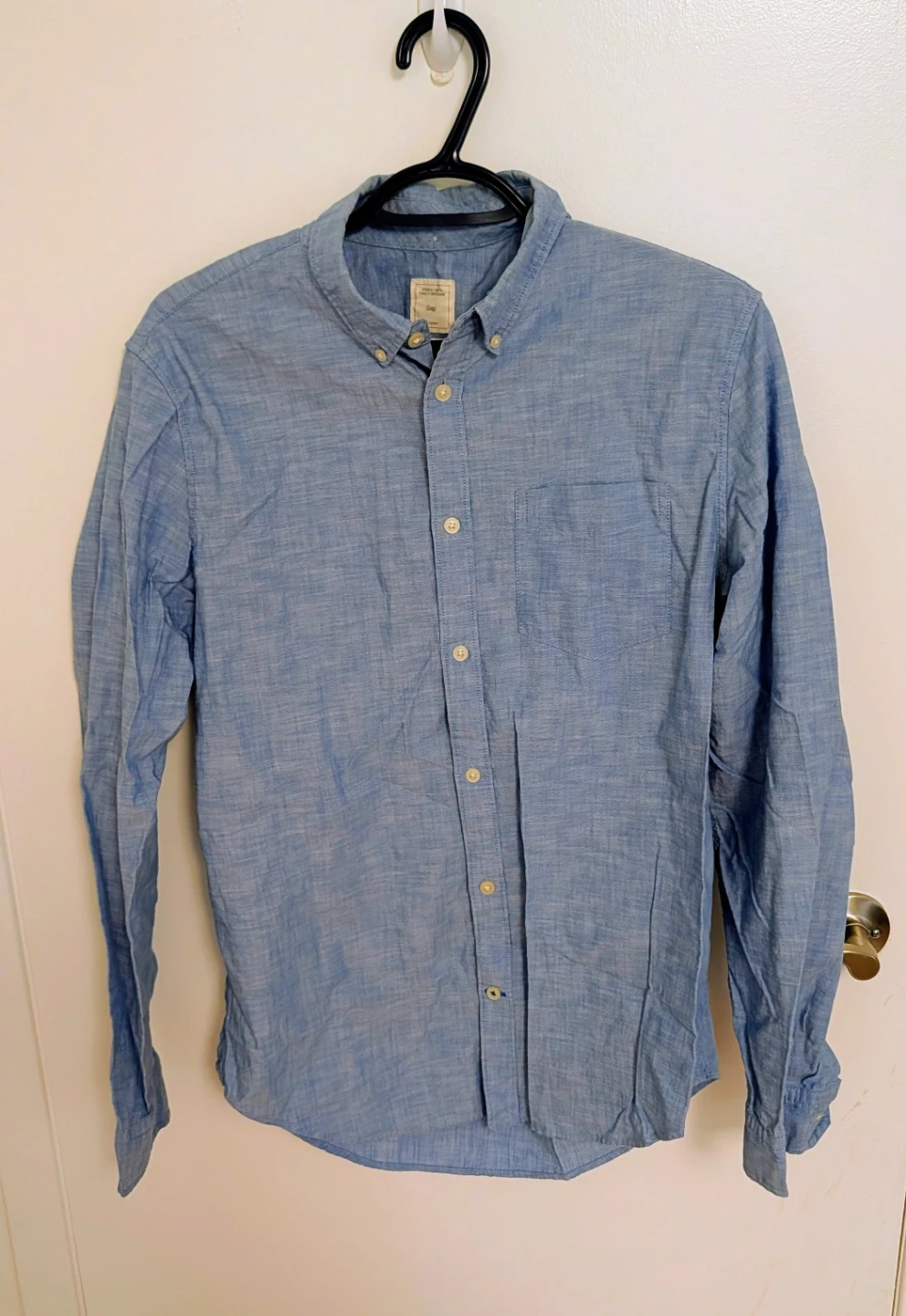 Gap Blue Button-Up Shirt -  Men's Medium