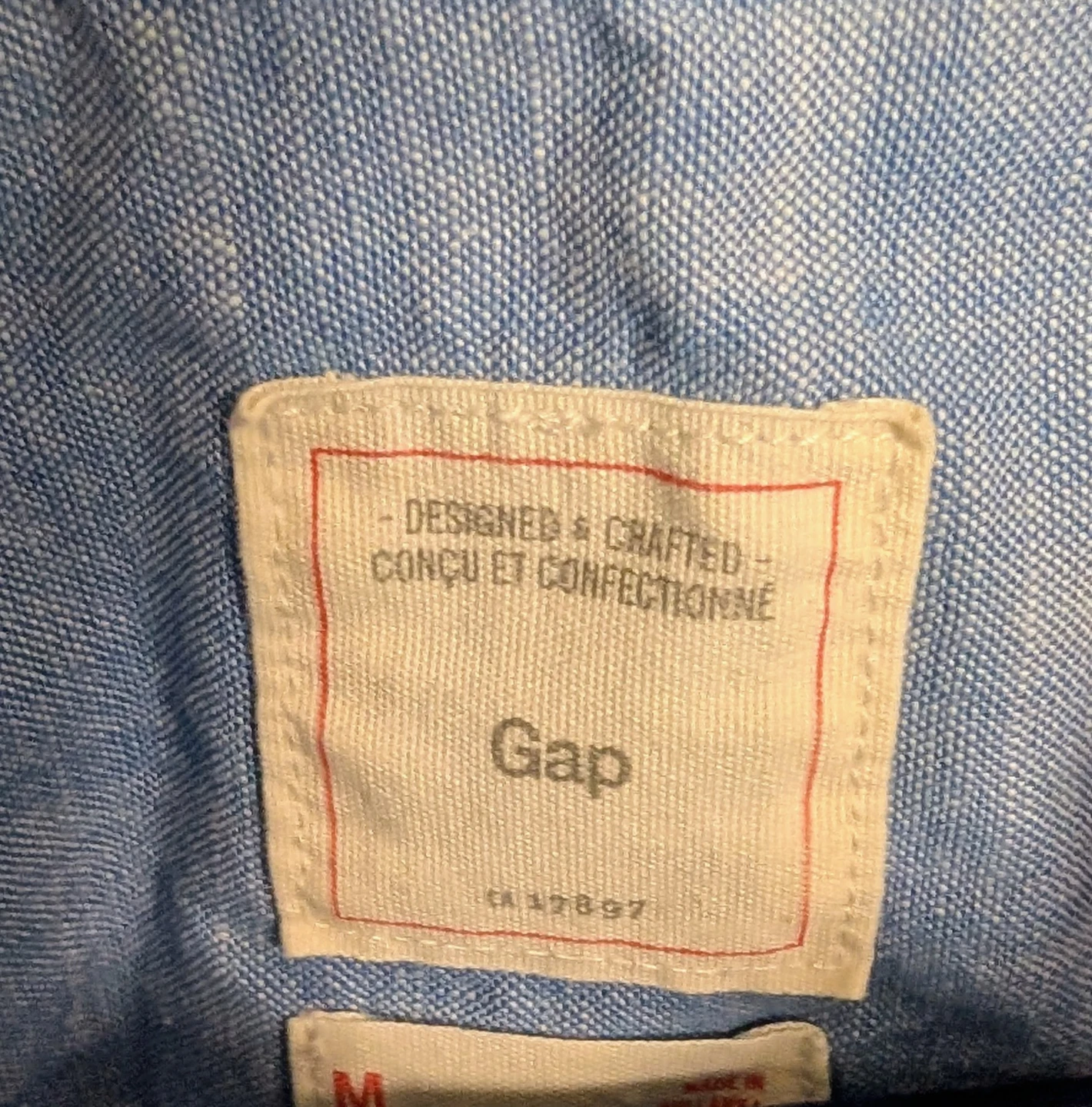 Gap Blue Button-Up Shirt -  Men's Medium - photo 2