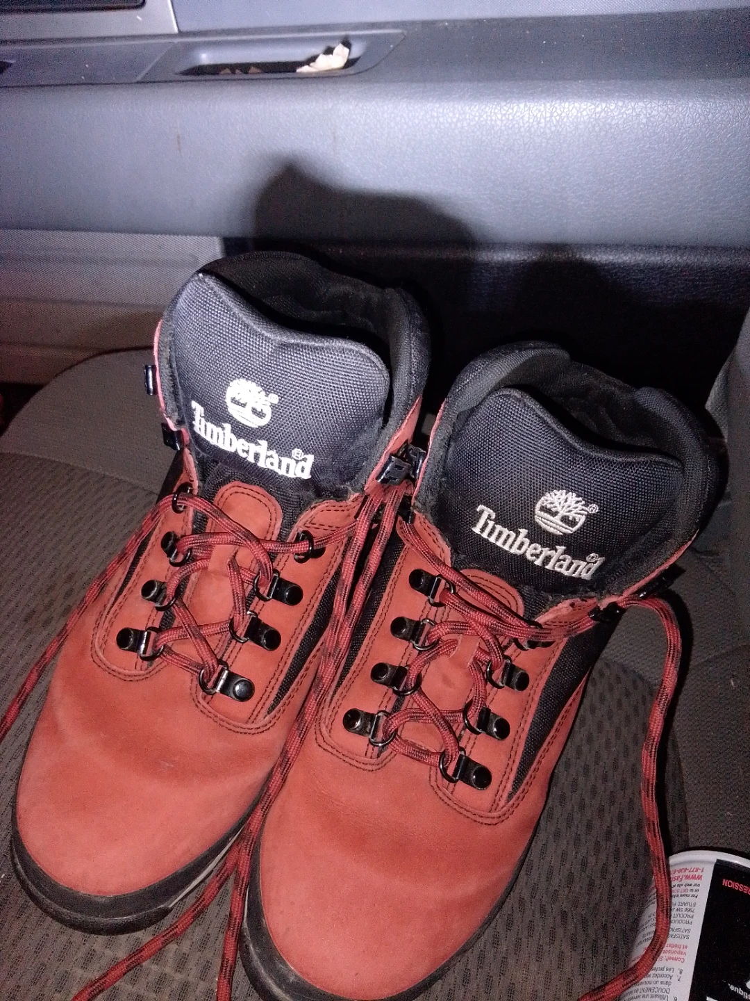 Timberland Red Hiking Boots