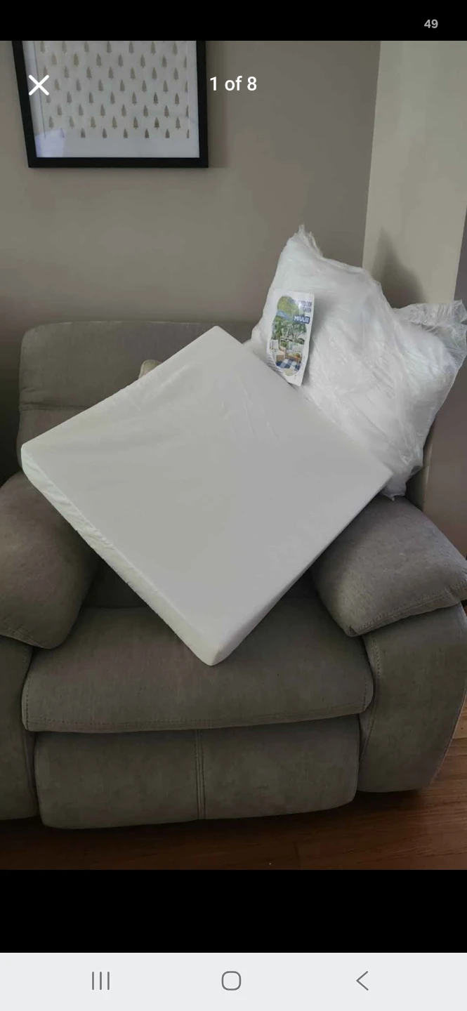 Miulee patio cushion set- back &bottom cushion new no covers.