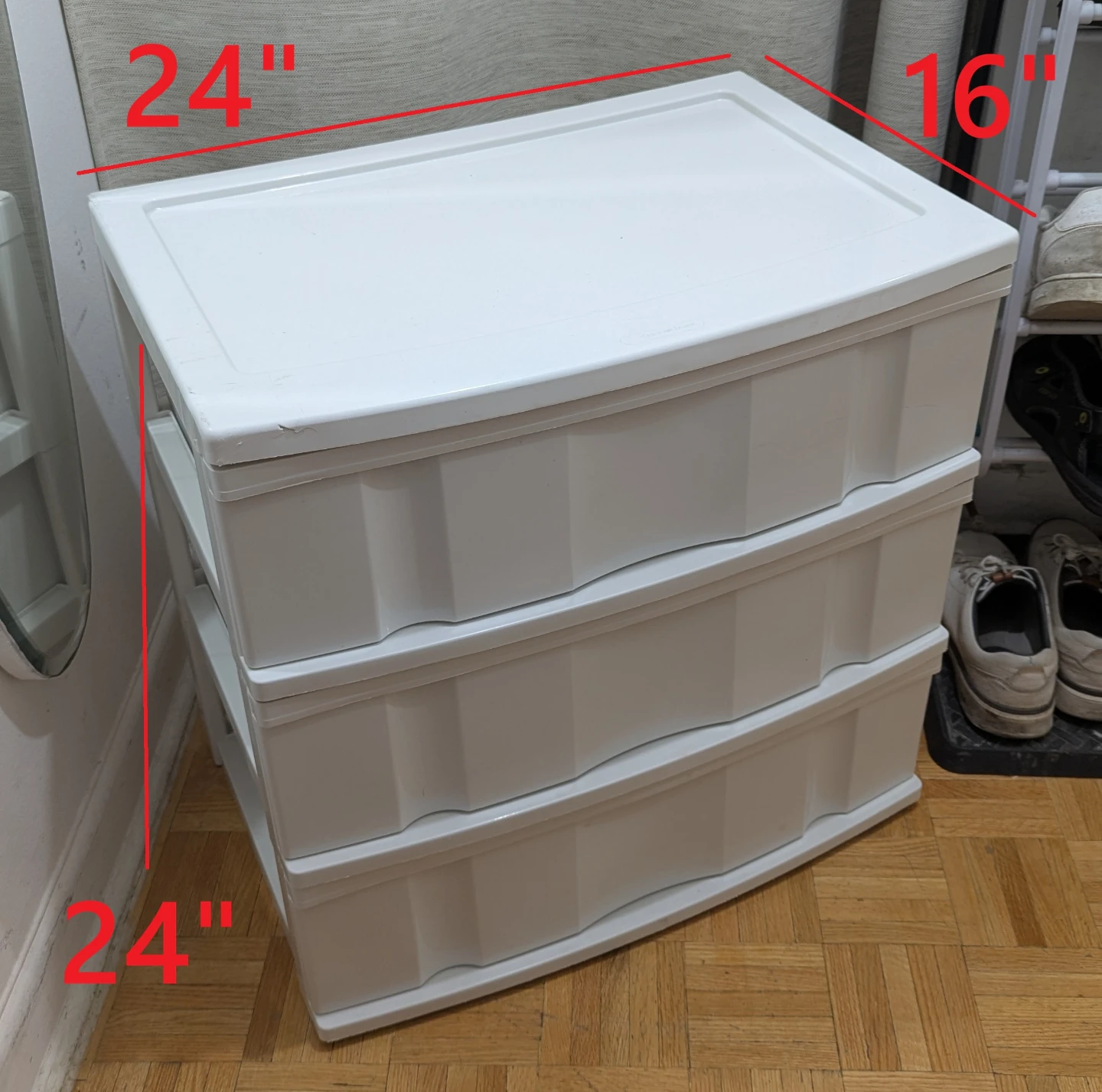 Strong 3-Drawer Plastic Storage Organizer Stand Shelf Rack