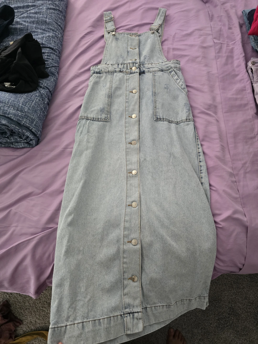 Denim Pinafore Dress - photo 2