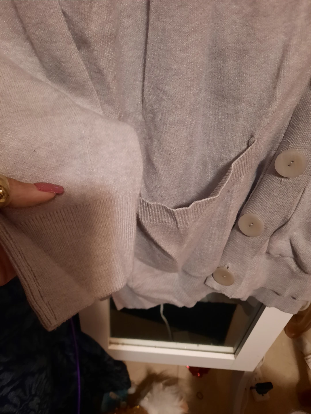 NWT LILY MORGAN Grey button front Cardigan plus size 3X - photo 3