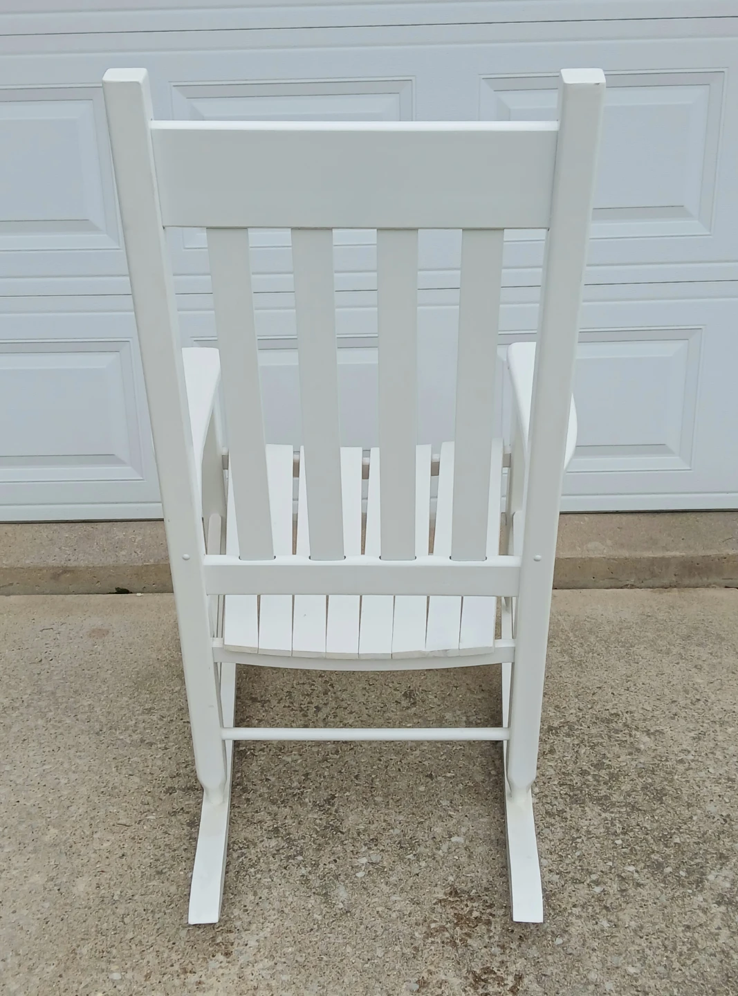 Large White Wooden Rocking Chair - photo 3