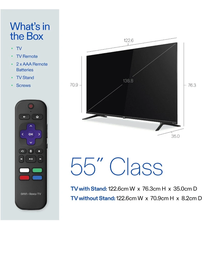 ONN Roku TV 55" Mini-LED QLED 4K - photo 3