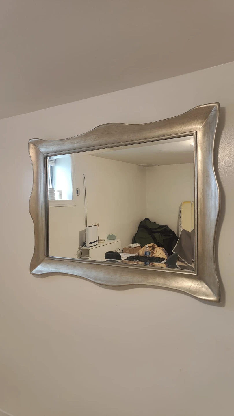 Silver decorative wall mirror