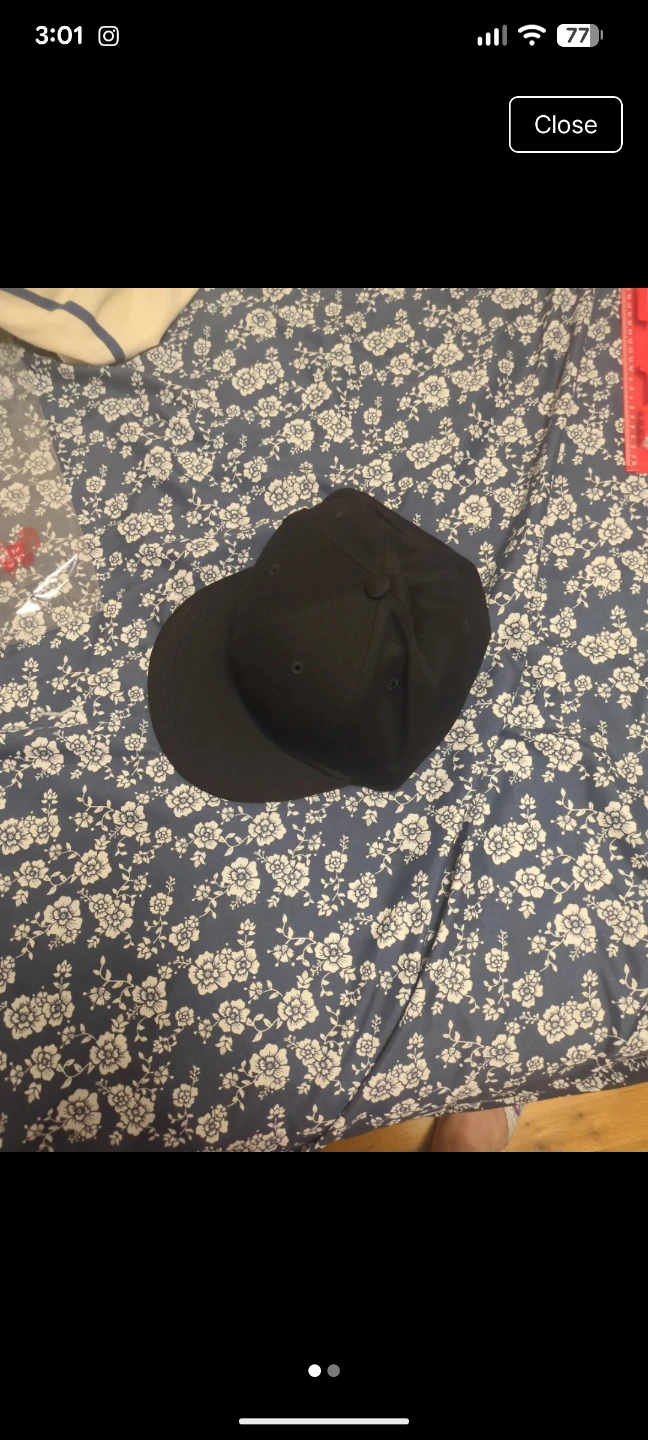 Black Fitted Baseball Cap