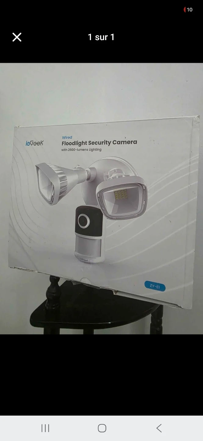 Caméra de sécurité ioGeek avec projecteur