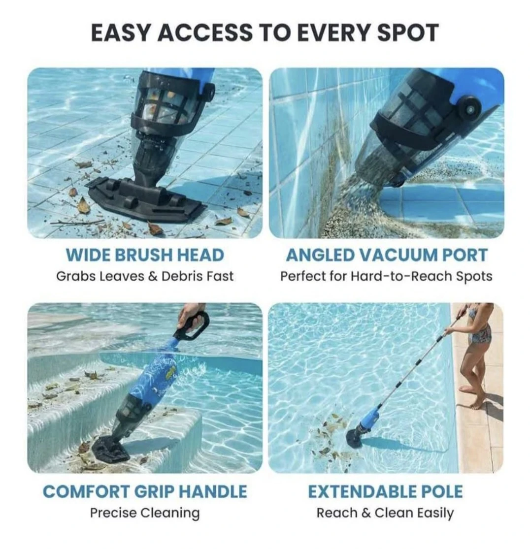 Handheld Pool Vacuum Cleaner with Extendable Pole - photo 3