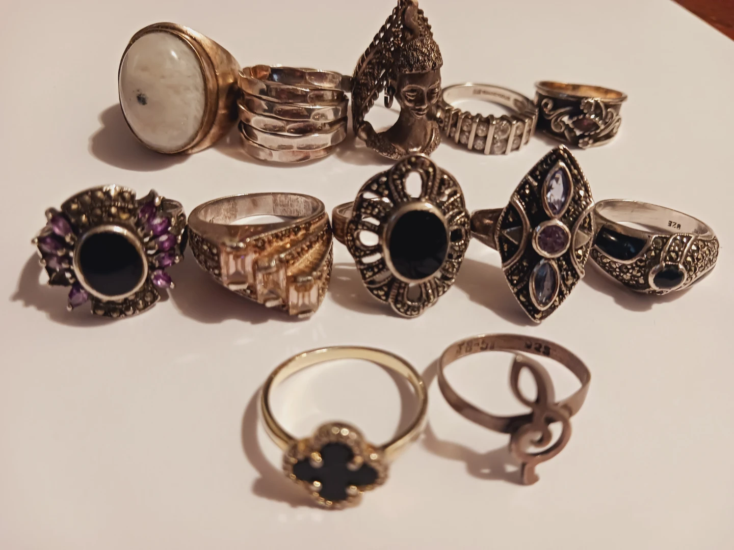 Lot of  12 Sterling Silver 925 Rings - photo 2