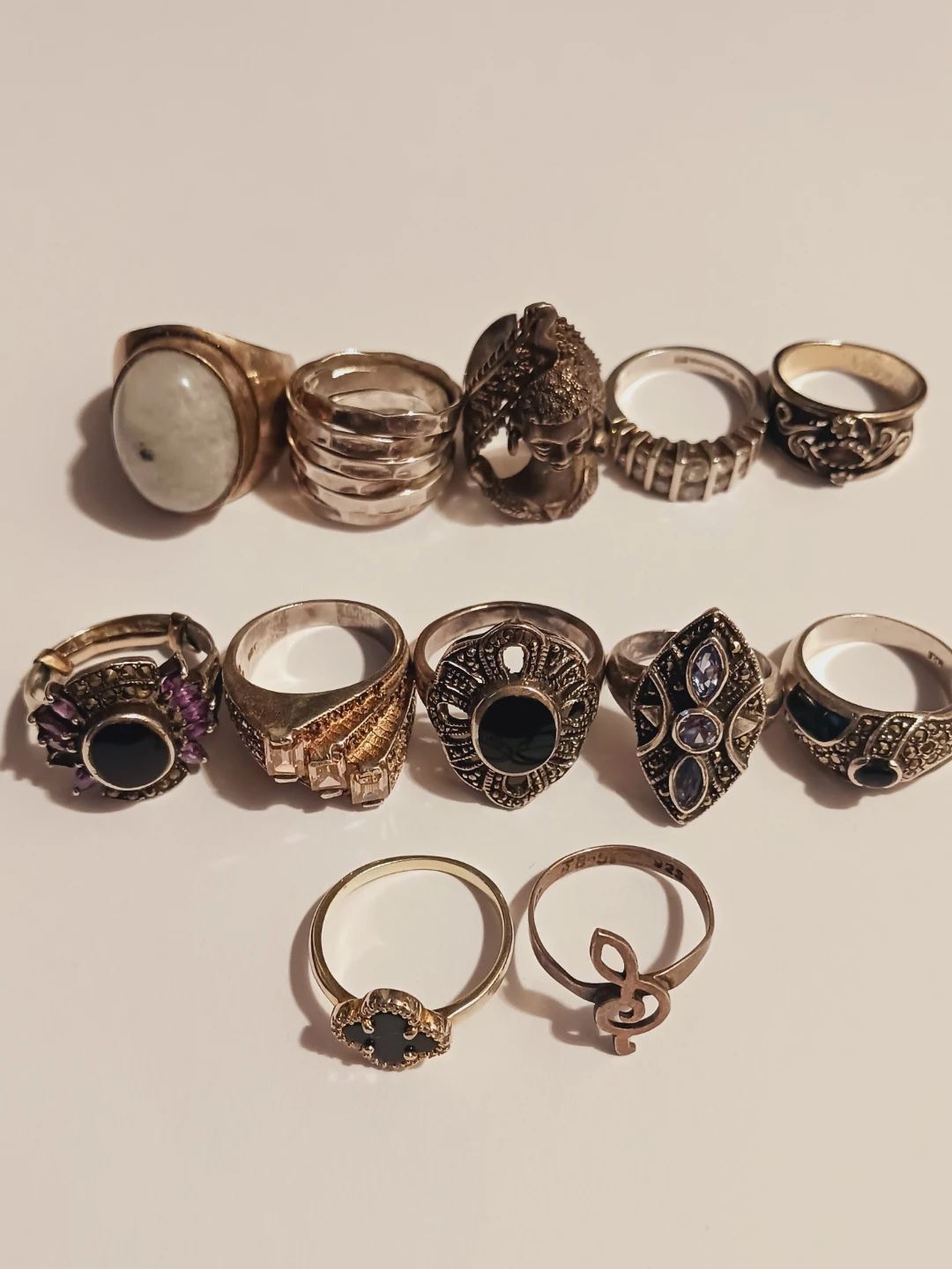 Lot of  12 Sterling Silver 925 Rings - photo 3