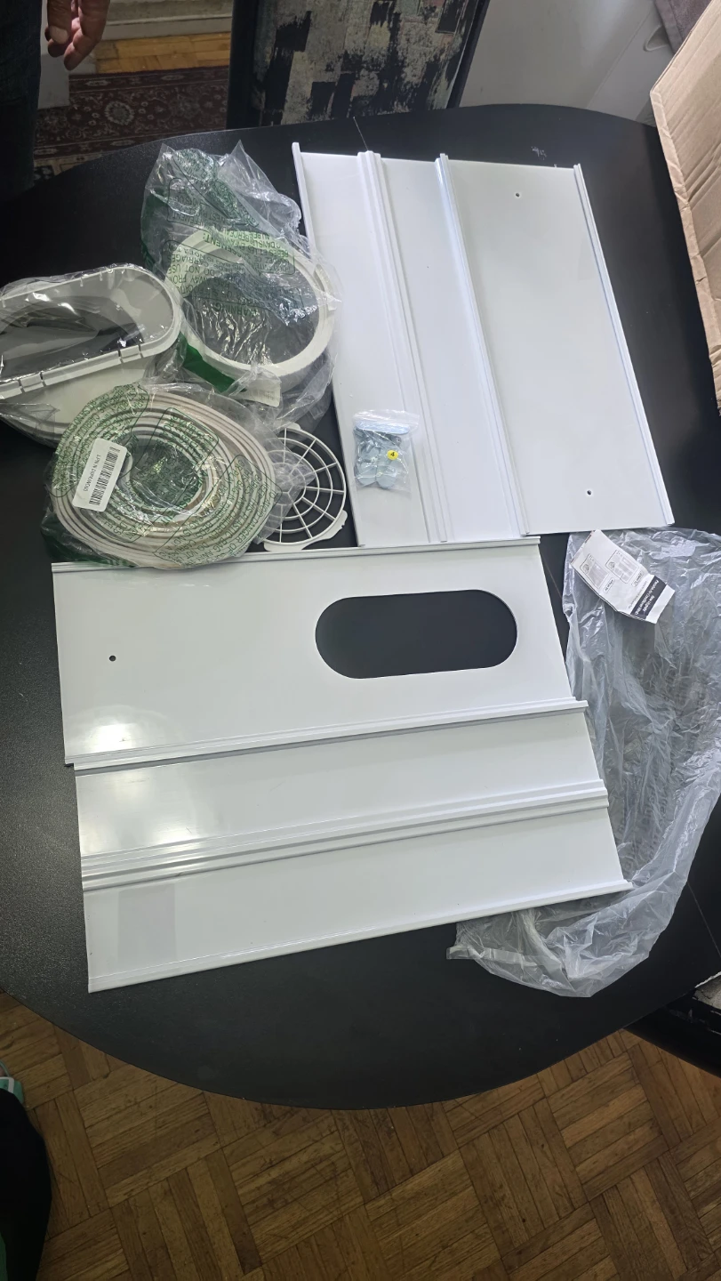 White Air Conditioner Window Vent Kit