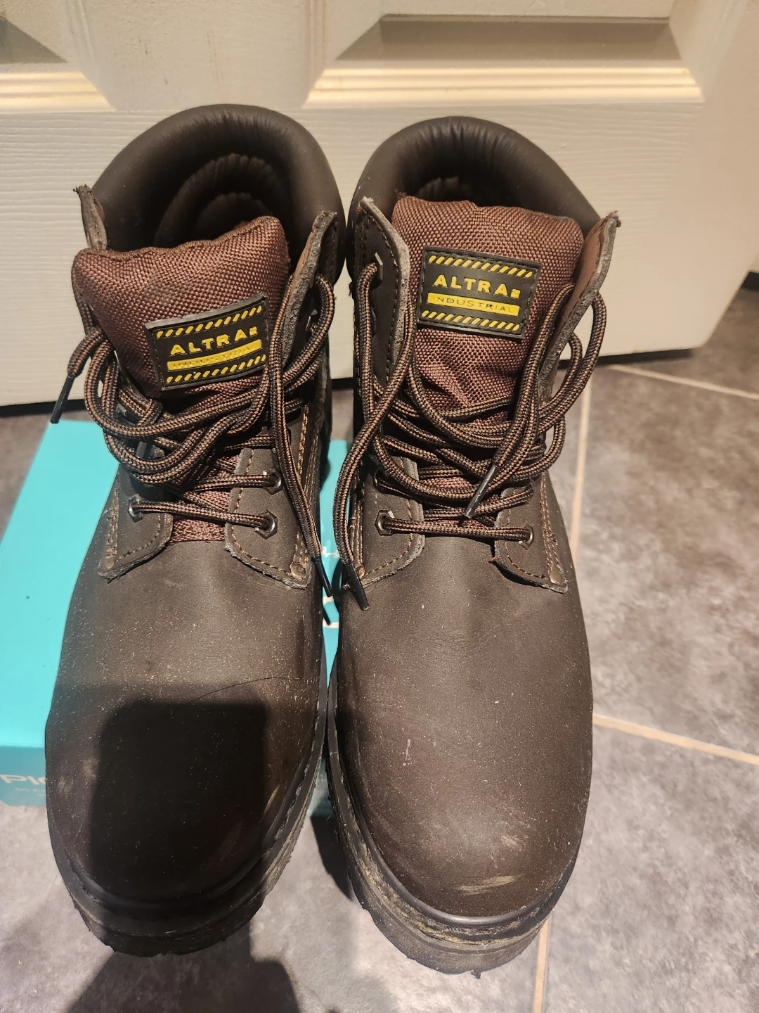 Altra Industrial Brown Leather Work Boots Size 11
