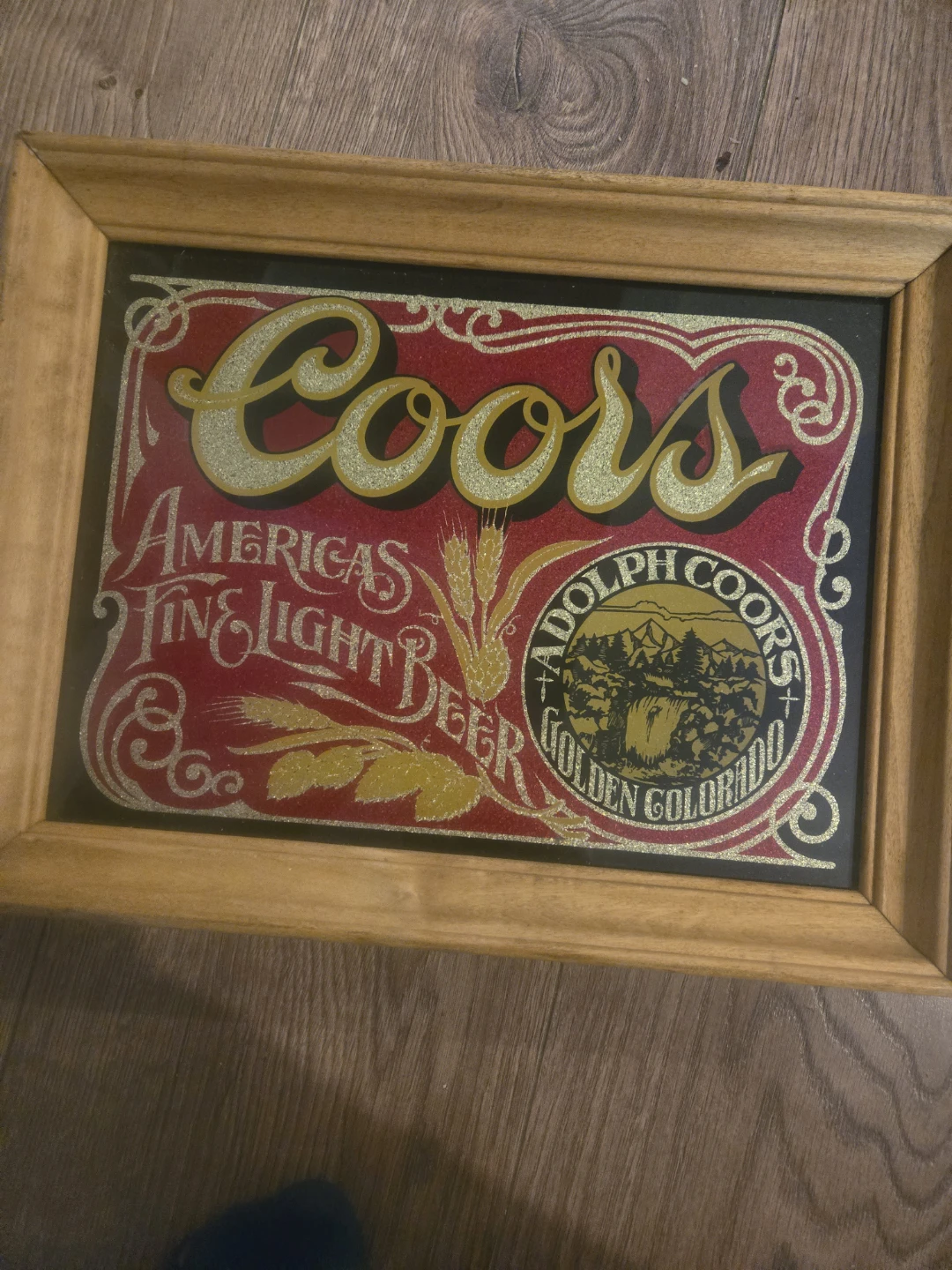 Coors Light Framed Mirror Sign