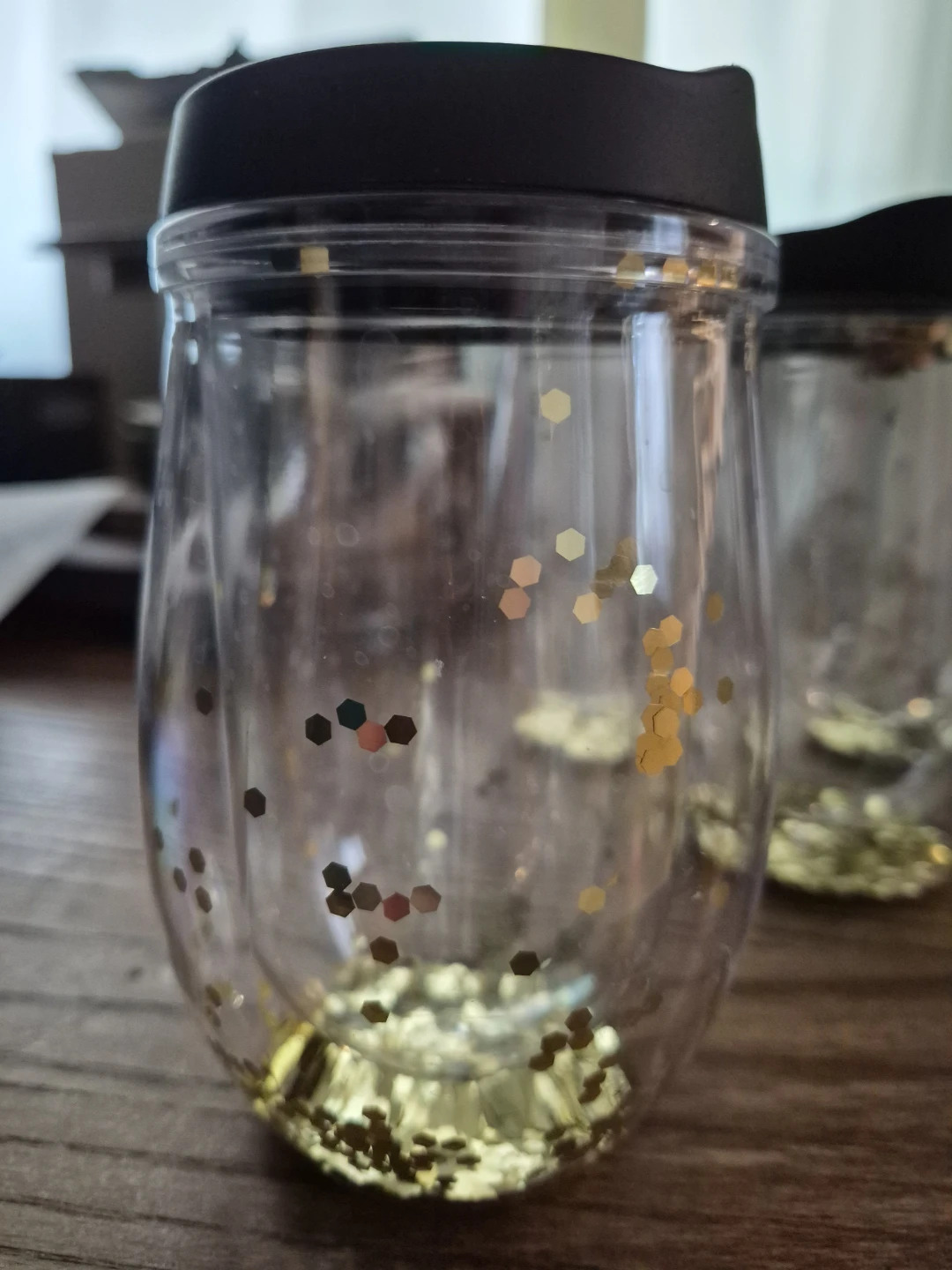 Set of 5 Glitter Tumbler Cups with Lids - photo 2