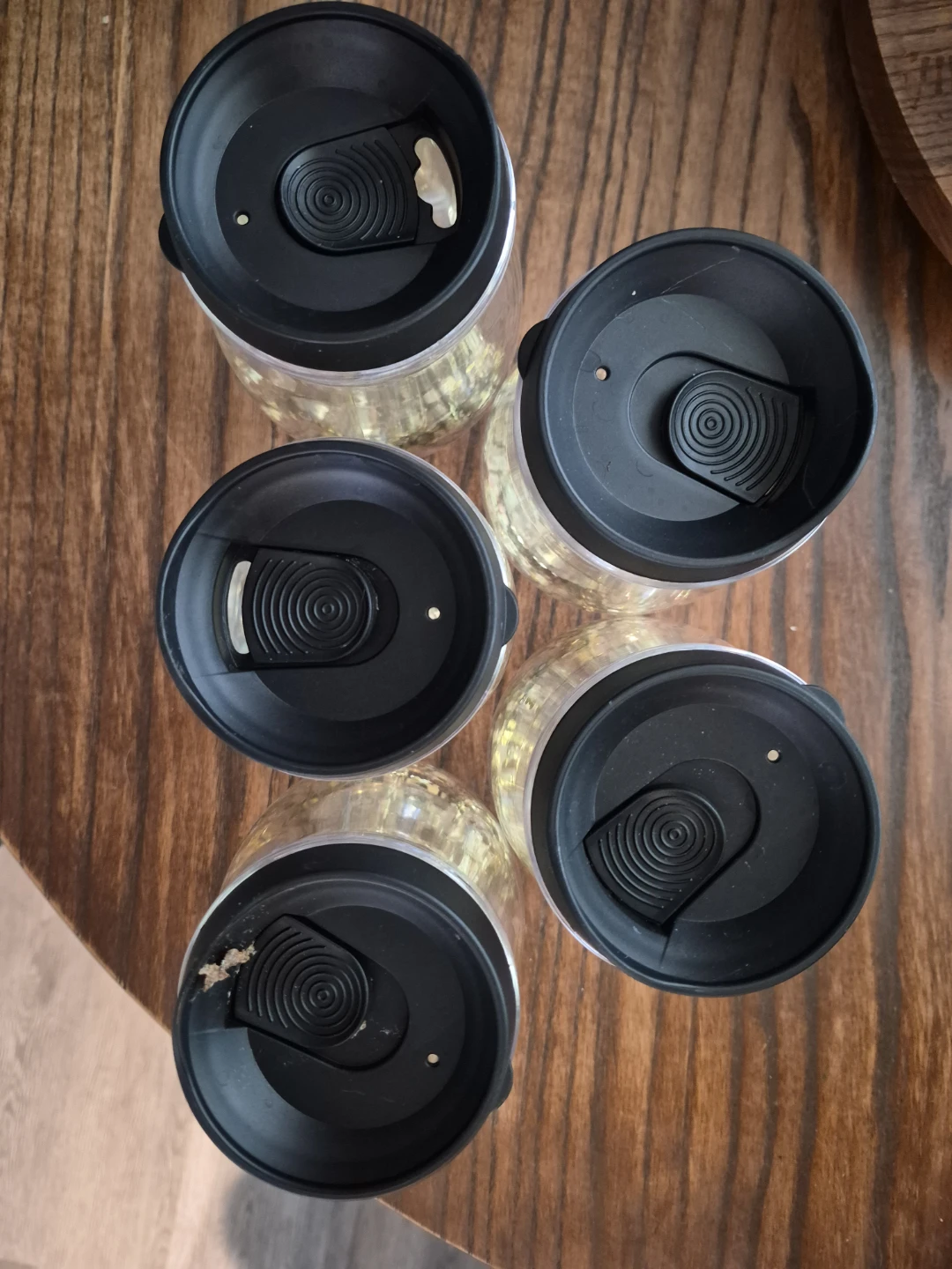 Set of 5 Glitter Tumbler Cups with Lids - photo 3