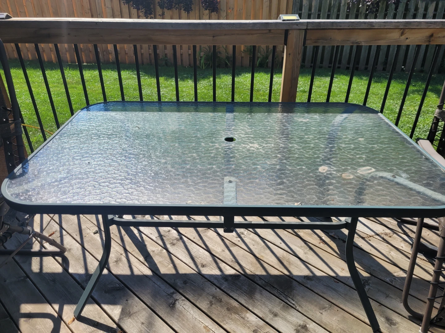 Glass Top Patio Dining Table