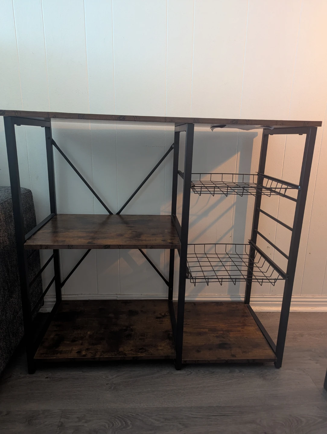 Industrial Baker's Rack with Shelves and Wire Baskets - photo 2