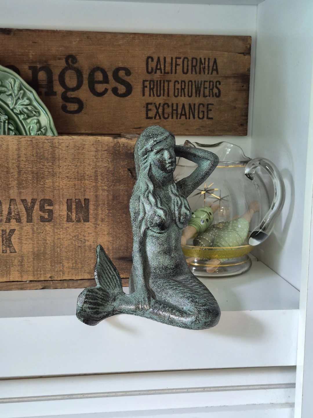 Vintage Style Mermaid Figurine Cast Iron - photo 4