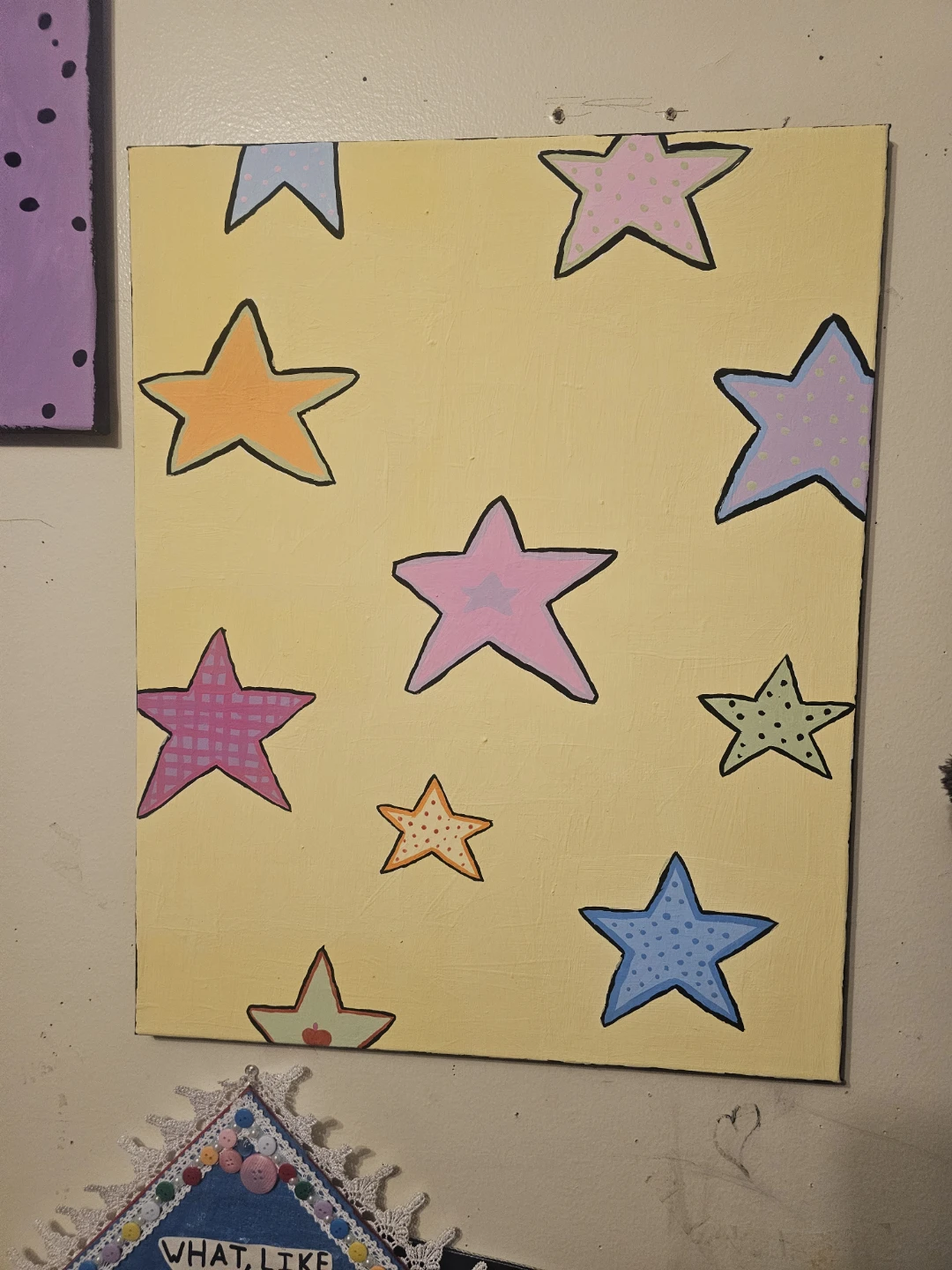Hand-painted Star Art Canvas
