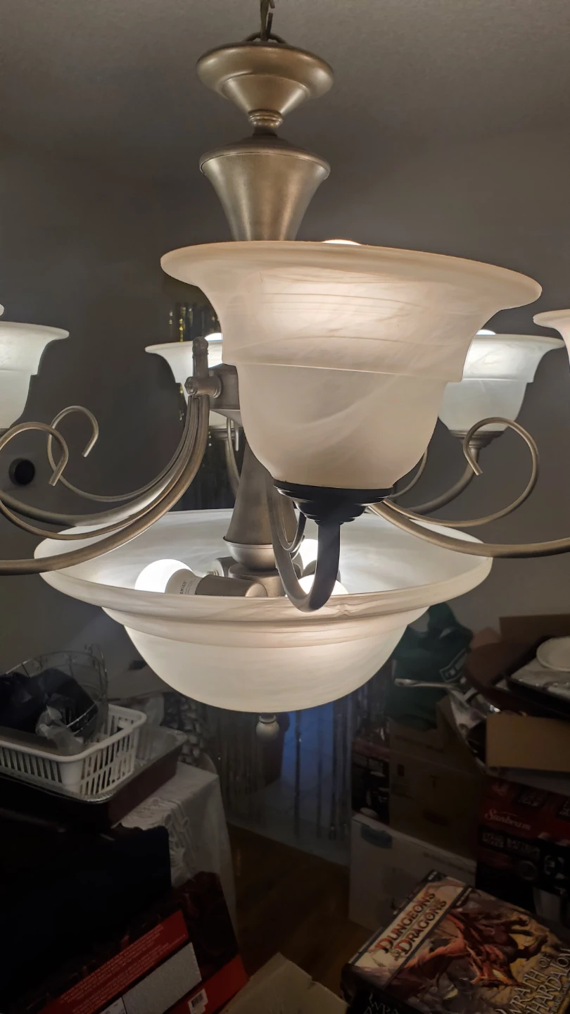 Satin Nickel 6-Light Chandelier - photo 2