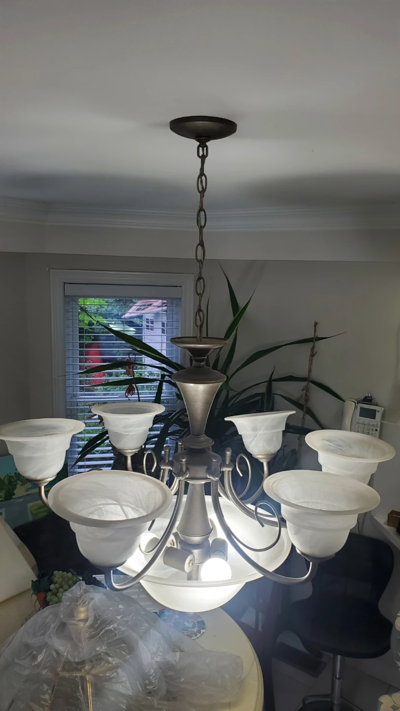 Satin Nickel 6-Light Chandelier - photo 3