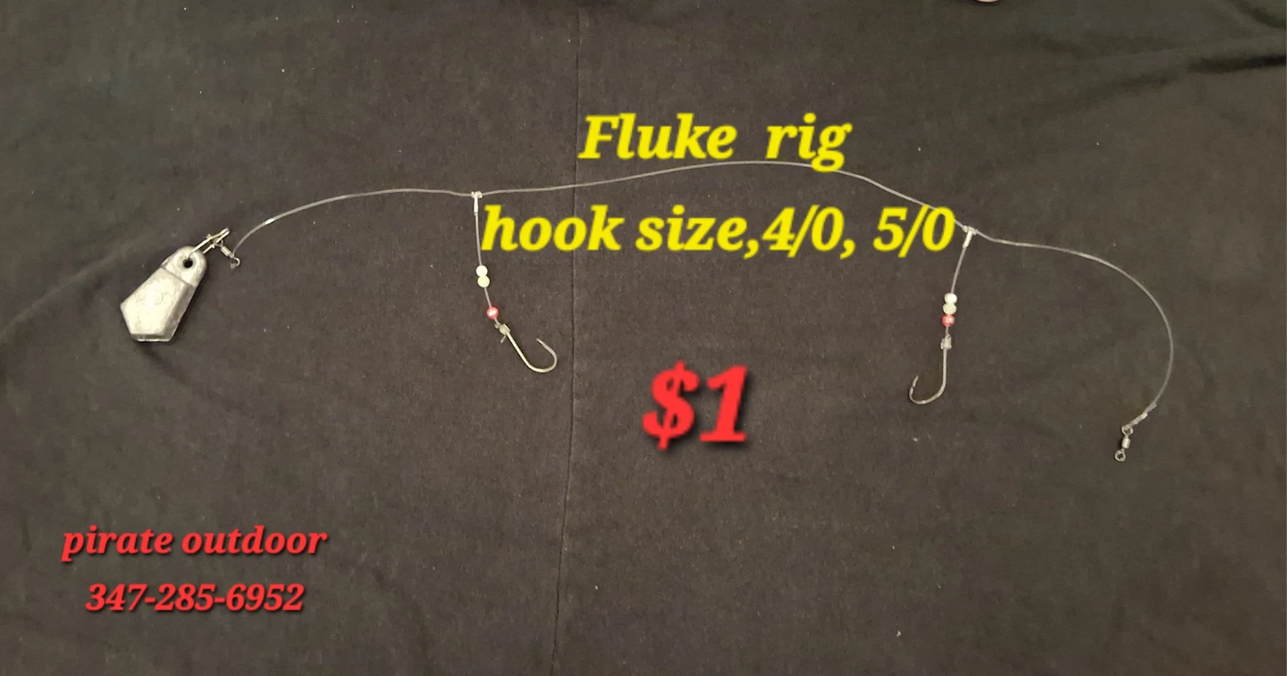 Fluke Rig Fishing Lures Hook Size 5/0, 6/0, 7/0 - photo 5