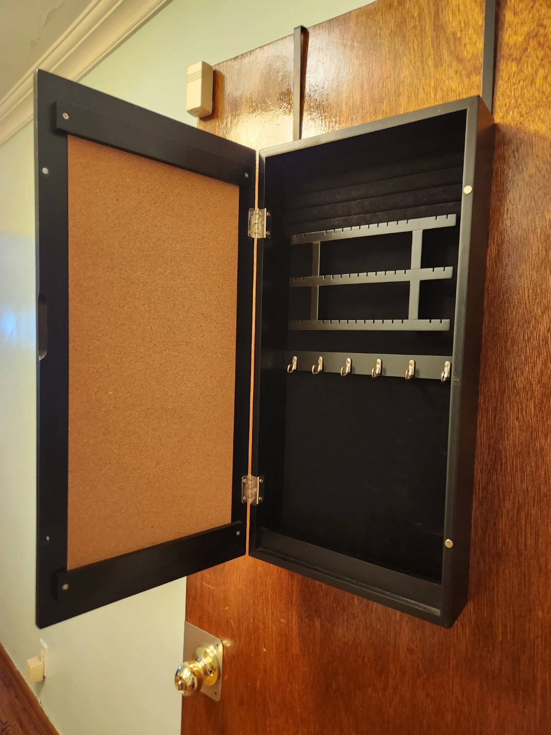 Over-the-Door Jewelry Organizer Cabinet with Mirror - photo 3