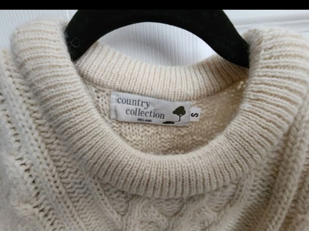 Country Collection Cream Cable Knit Sweater - photo 2