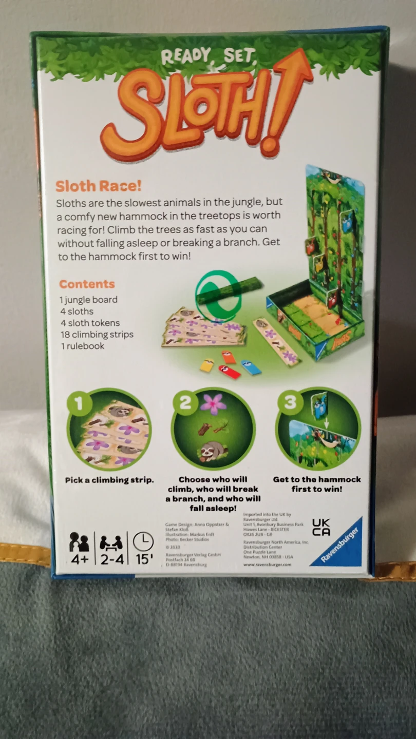 Ravensburger Ready, Set, Sloth! Board Game - photo 3