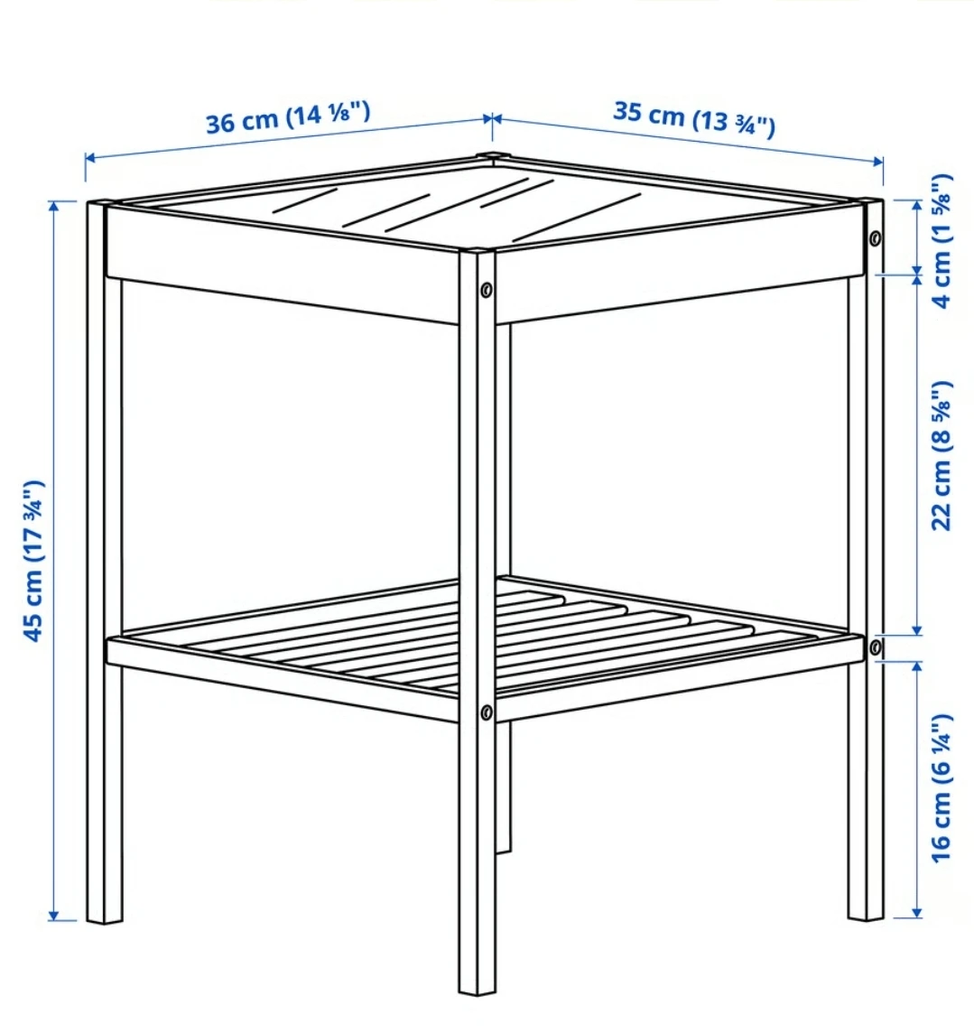 IKEA NESNA Bedside table, bamboo - photo 5