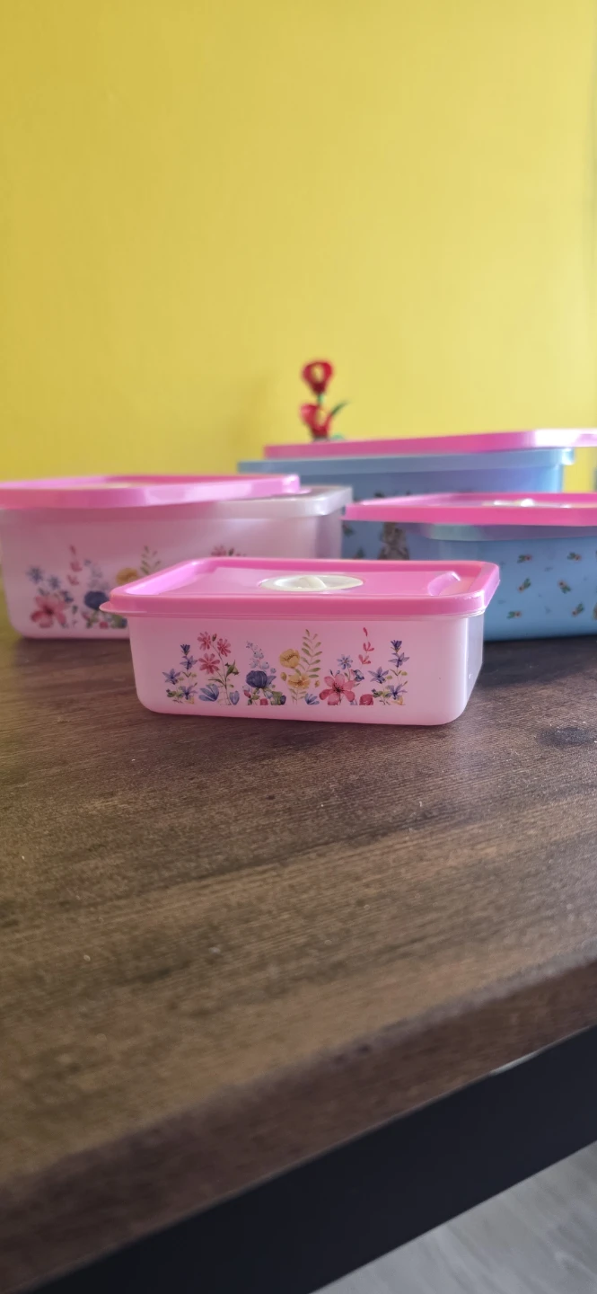 Set of 4 Floral Food Storage Containers - photo 2