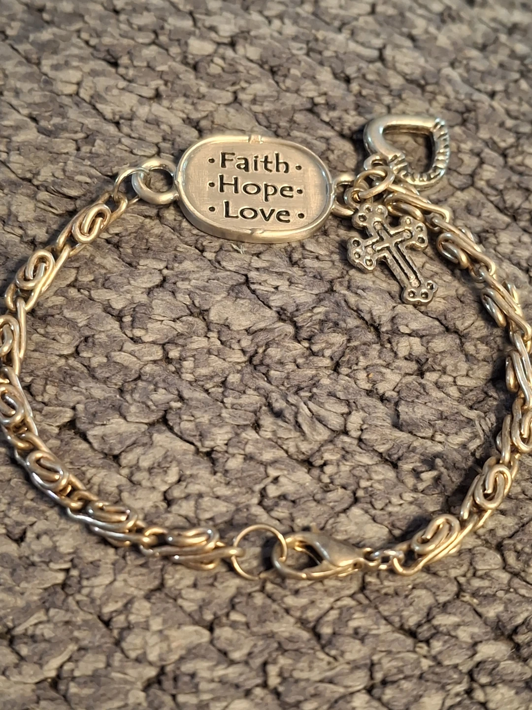 Faith Hope Love Charm Bracelet - photo 3