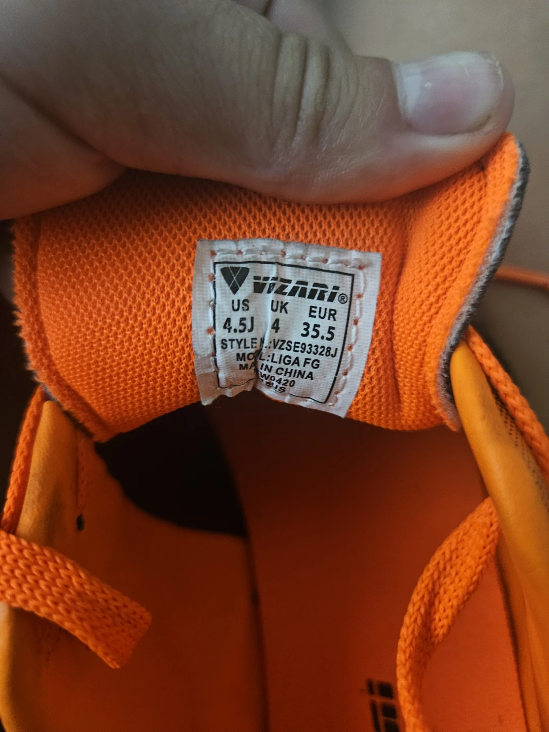 Vizari Soccer Cleats - Black/Orange - photo 5