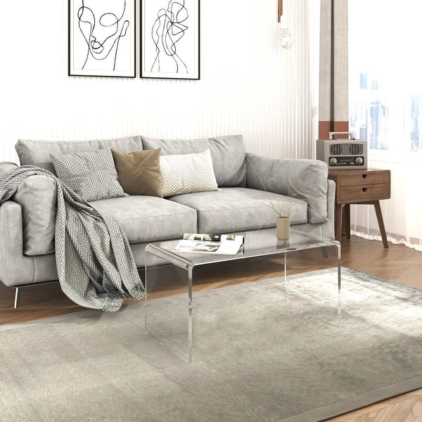 Clear Acrylic "Waterfall " Coffee Table