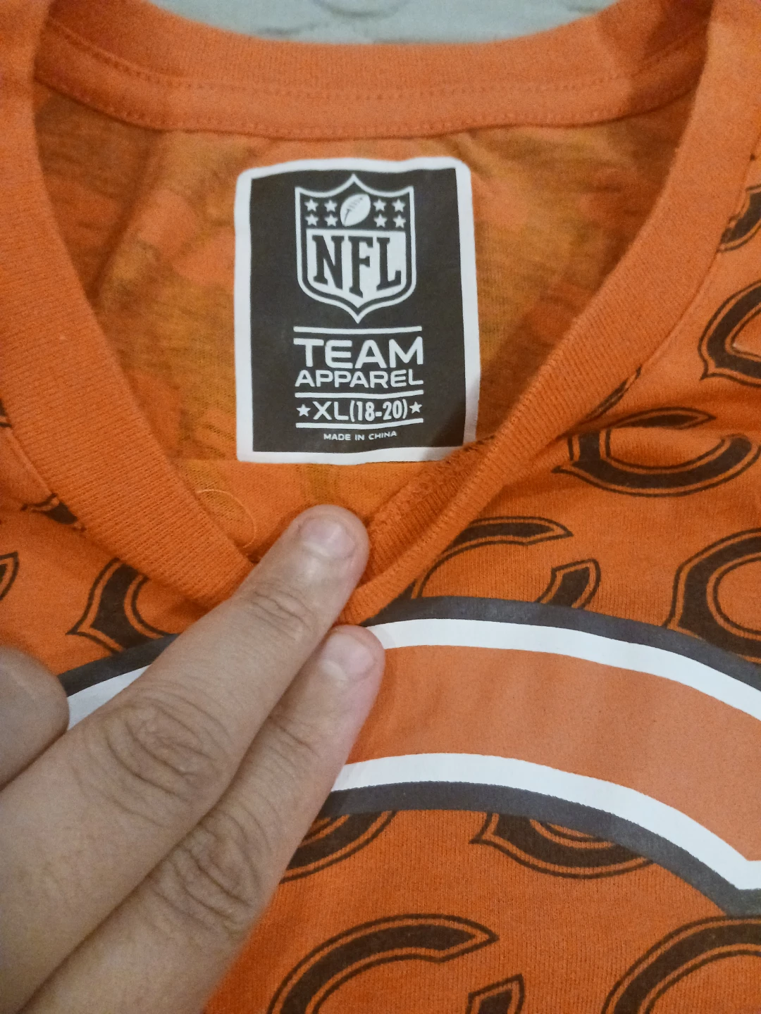 Chicago Bears NFL Team Apparel Orange T-Shirt XL - photo 3