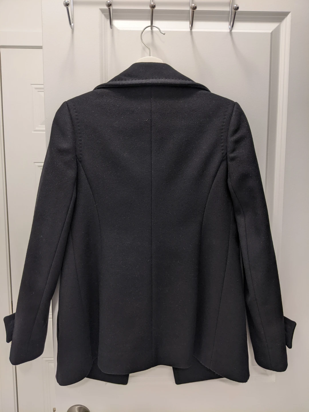 Aritzia Babaton Wool &Cashmere Blend Black Pea Coat - photo 2