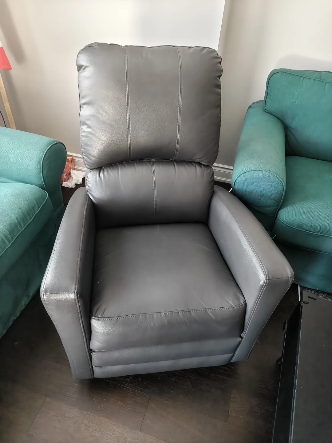 Grey Leather Recliner  or Nursing Chair