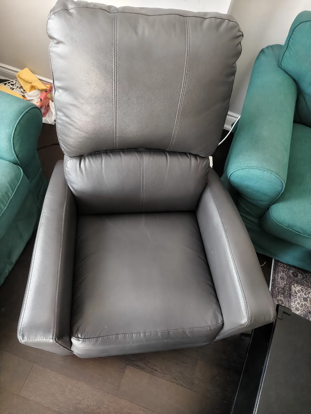 Grey Leather Recliner  or Nursing Chair - photo 3